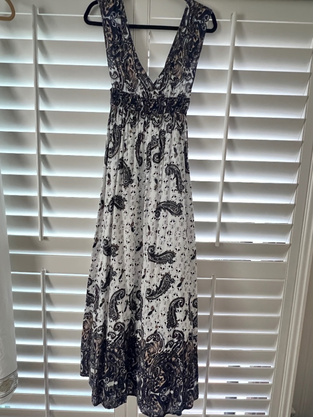 Paisley Deep V-Cut Maxi Dress